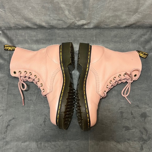 Dr. Martens 1460 Pascal Pink Virginia Leather Pebbled Ankle Boots Womens Size 8 - Picture 11 of 11